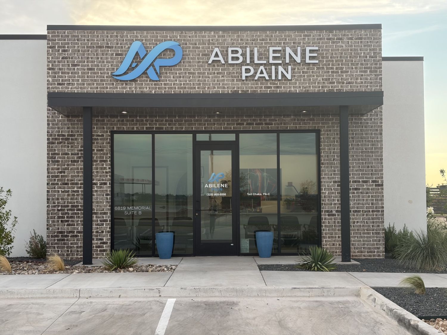 Abilene Pain Memorial Drive office at 6819 Memorial Drive Suite B, Abilene, Texas