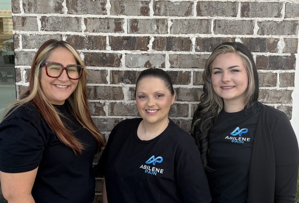 Kyrie, Lacey and Ruby, Abilene Pain Memorial Drive staff